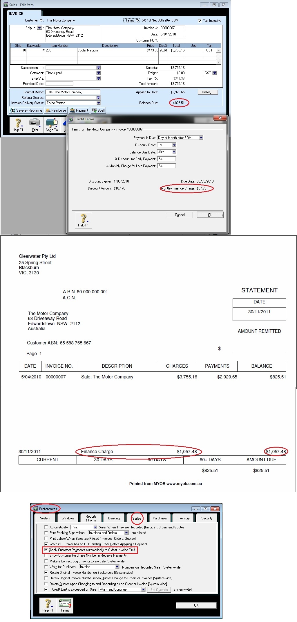 adding interest to an invoice myob community charging interest on overdue invoices