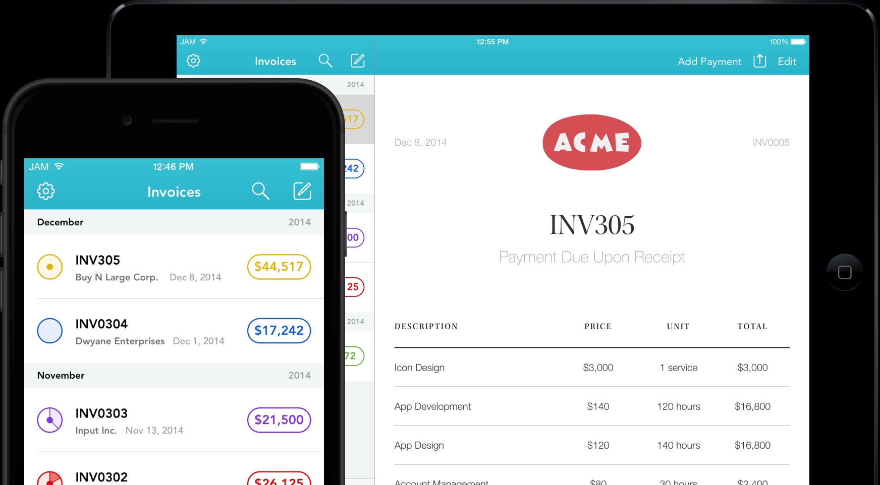alto invoicing software for iphone ipad and ipad pro invoice iphone app