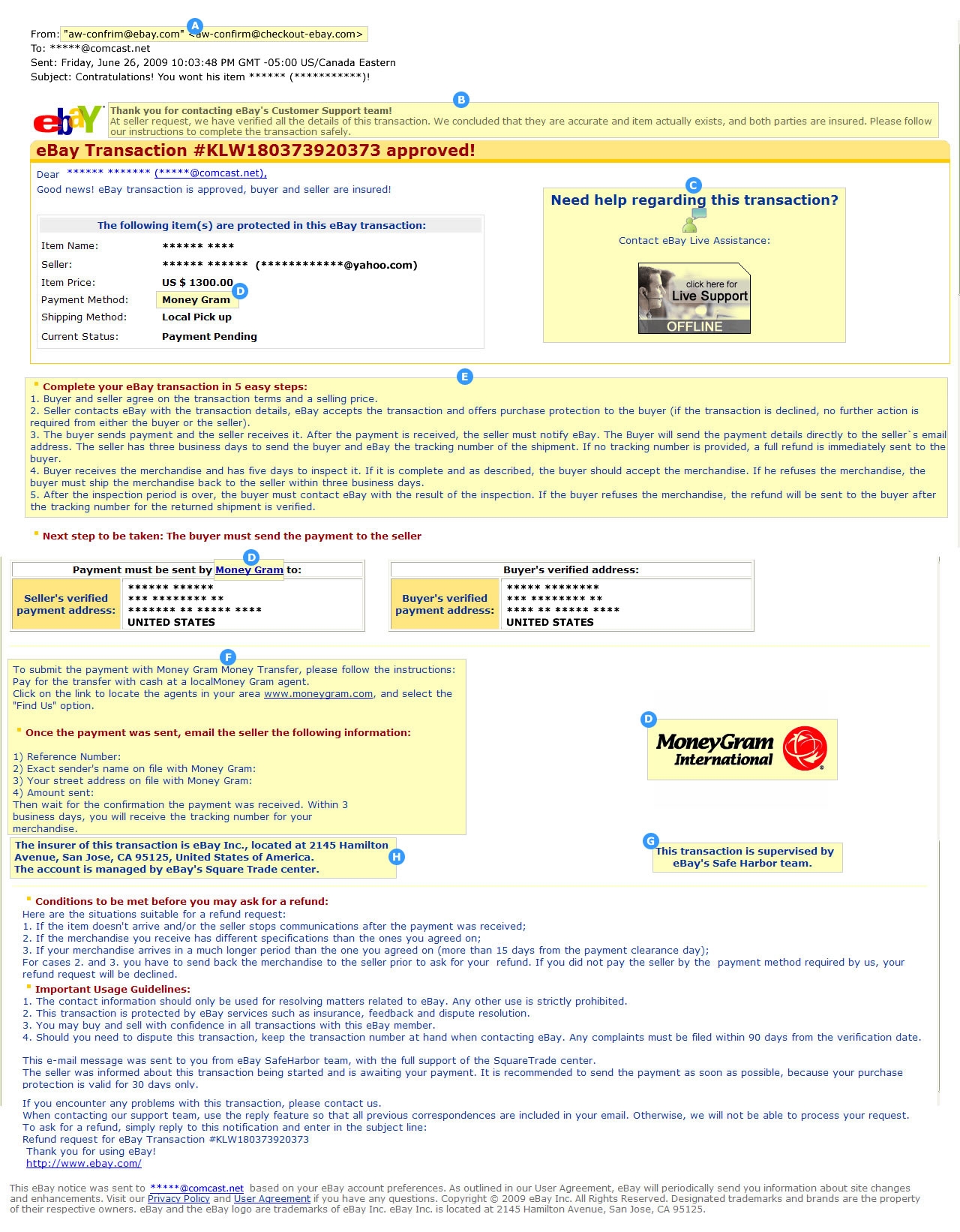ebay motors security center sample ebay invoice