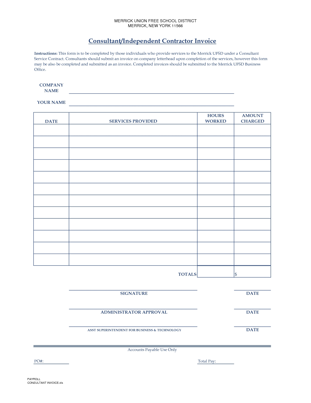 free contractor invoice template seven letter resume cv free contractor invoice