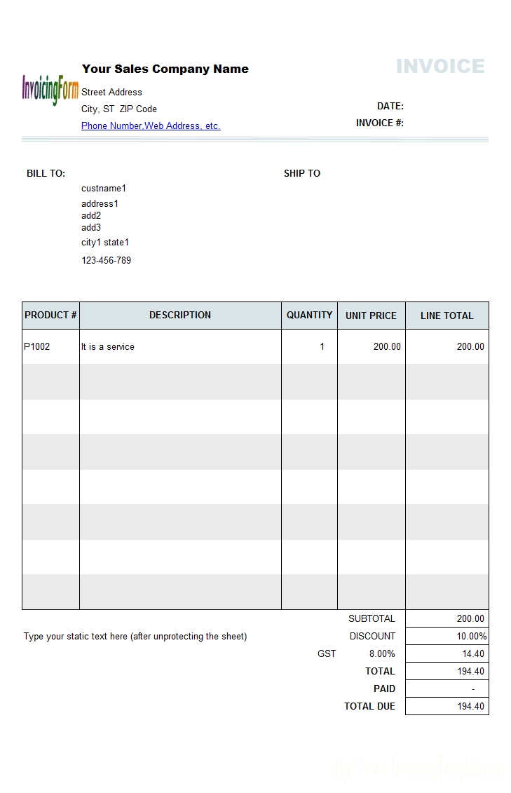 free sales invoice form with discount percentage off invoice discount