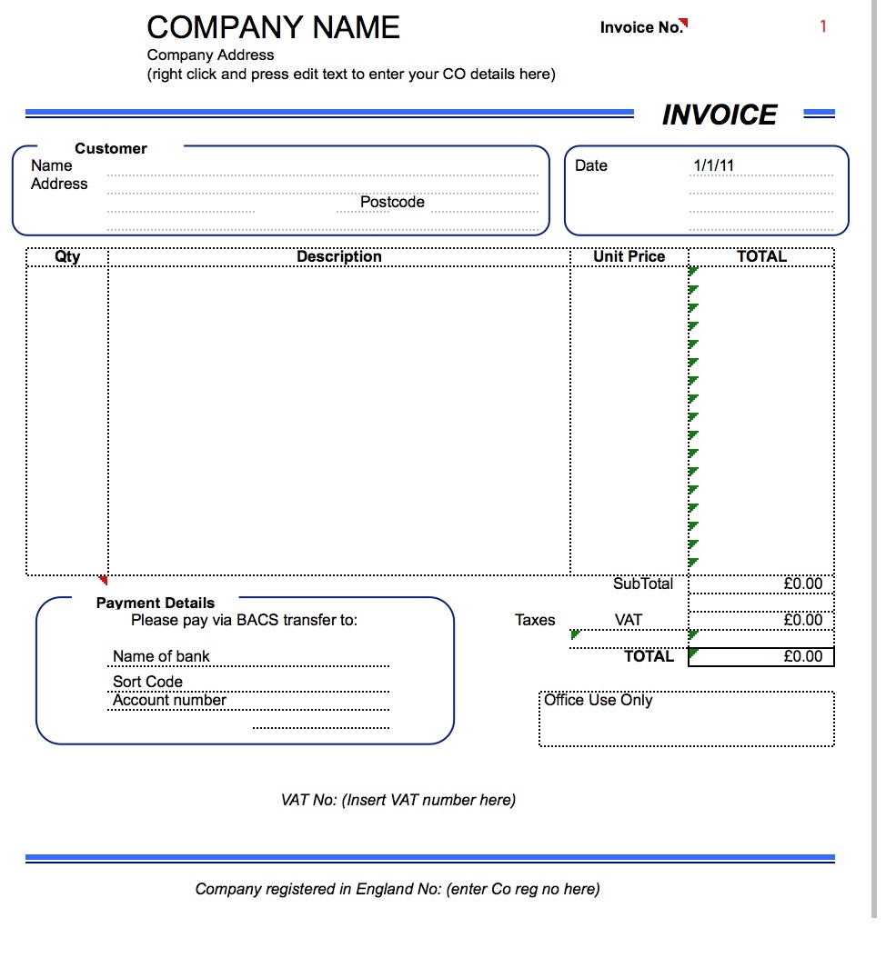 free value added tax vat invoice template excel pdf word vat invoice template