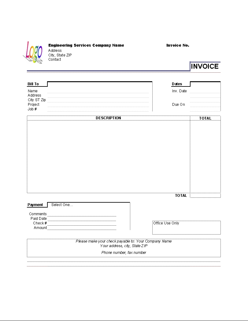 house rental invoice template in excel format free templates rent invoice template free