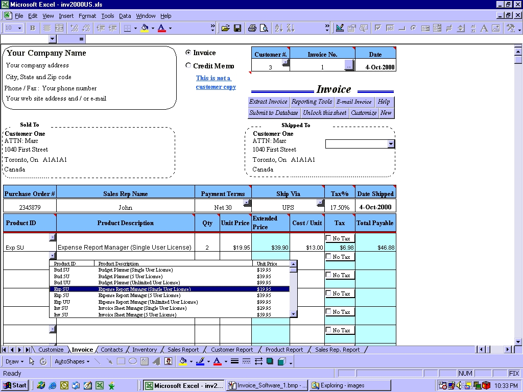 inventory and invoice software invoice softwareelec intro website 1024 X 768