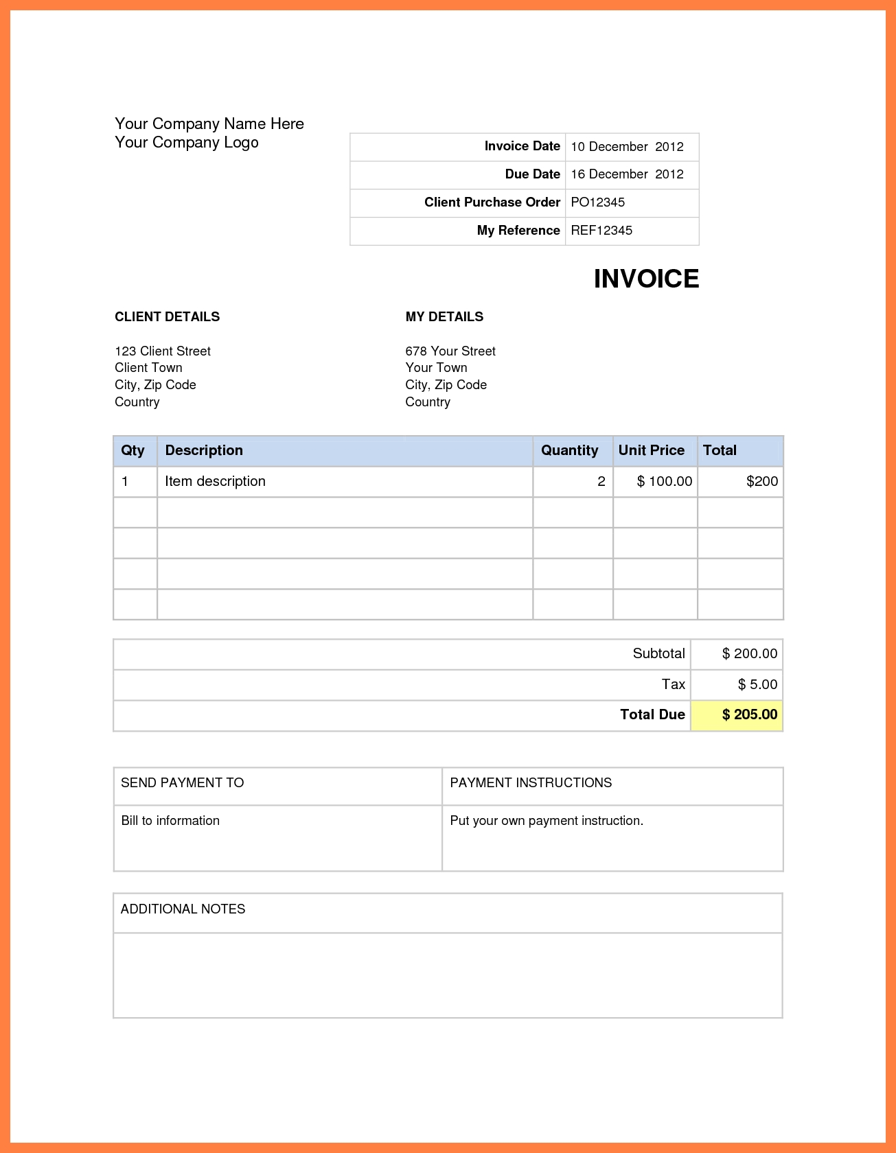 invoice sample word document 9 invoice template word doc appointmentletters 1305 X 1680