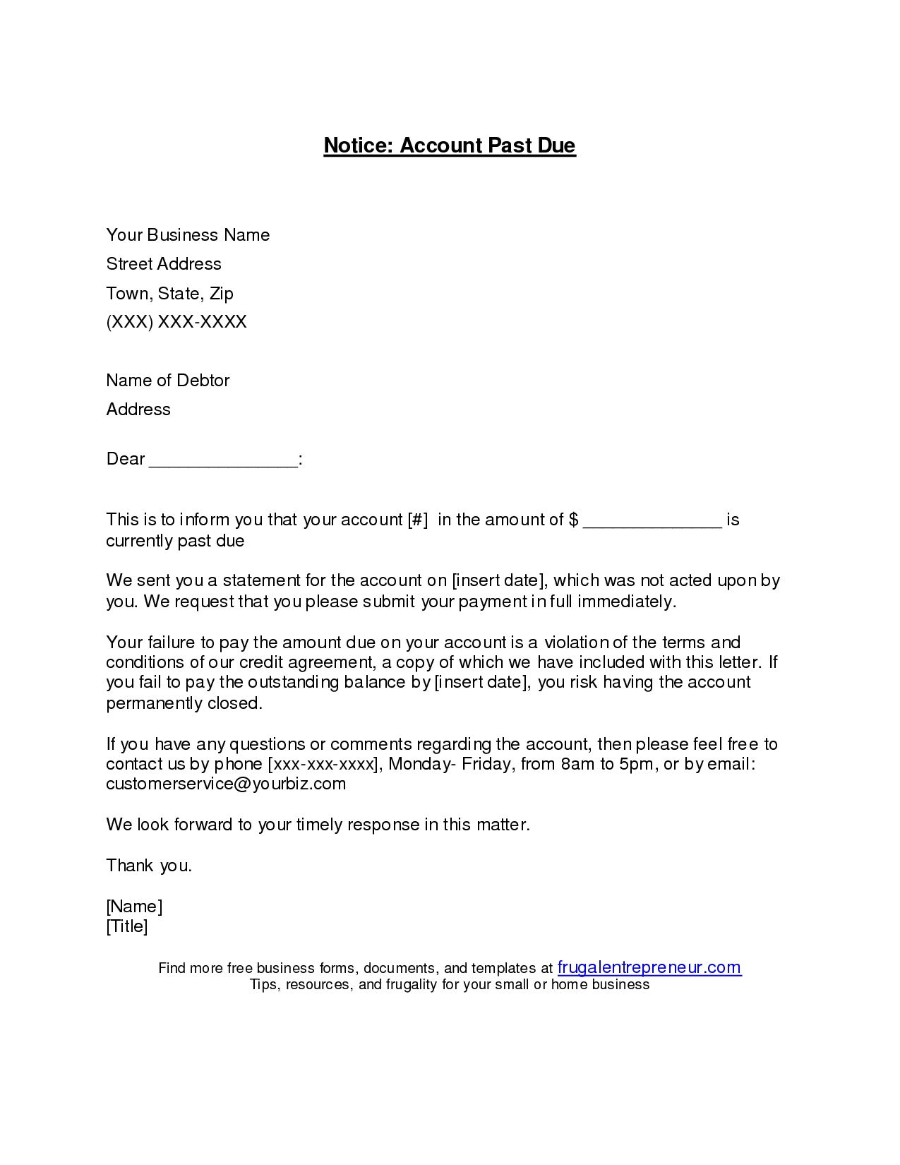 Letter For Past Due Invoice * Invoice Template Ideas