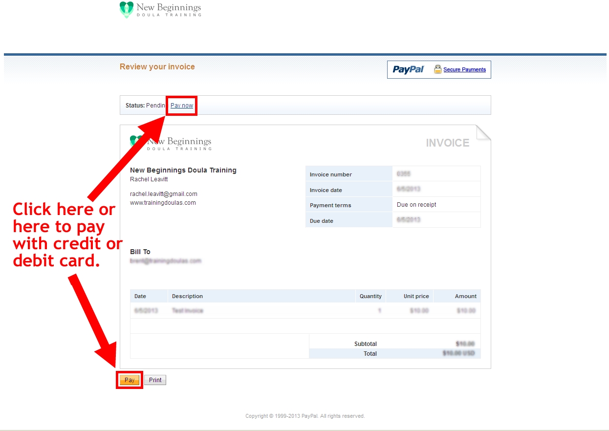 pay with credit card on paypal new beginnings doula training pay pal invoice