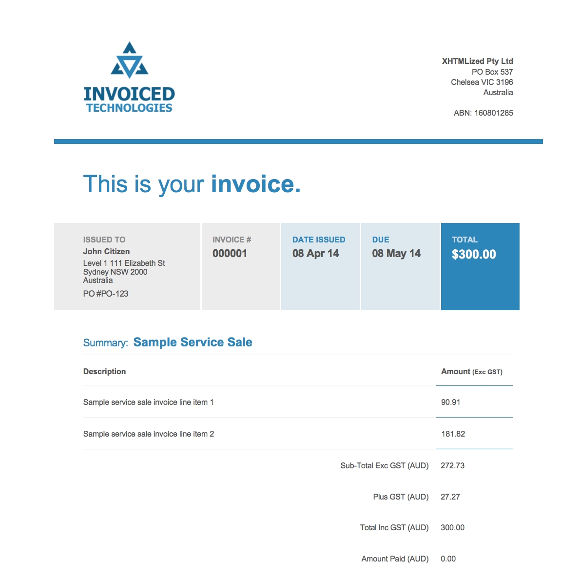 saasu themes enables businesses who use saasu to bring beautiful carpenter invoice template