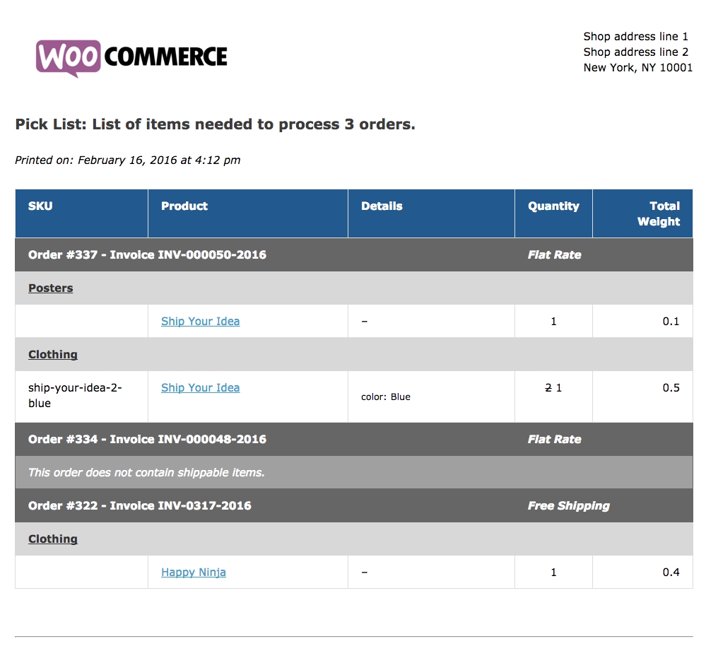 woocommerce print invoices amp packing lists woothemes documentation virtually there einvoice