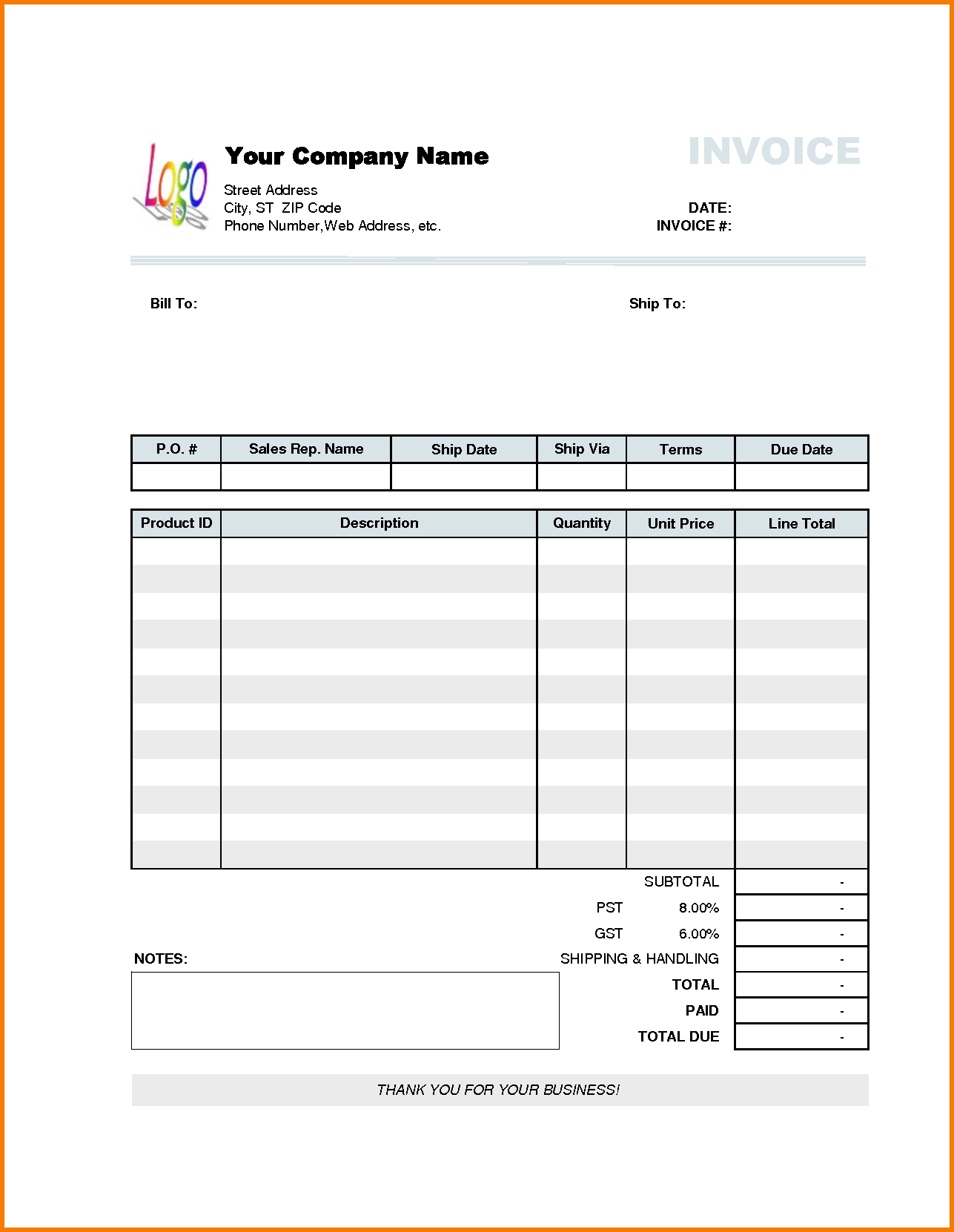 4 sales invoice template receipt templates sales invoice template