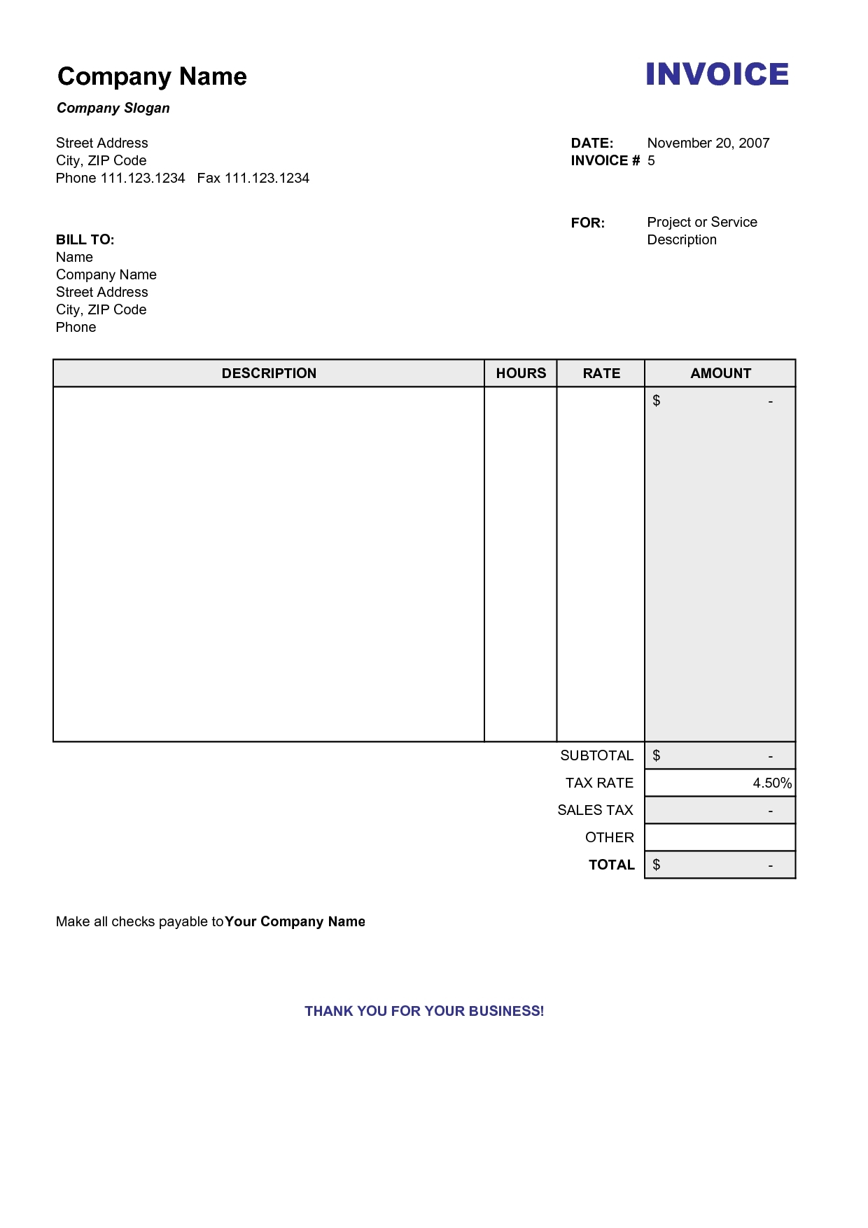 blank service invoice template invoice template free 2016 invoice format template