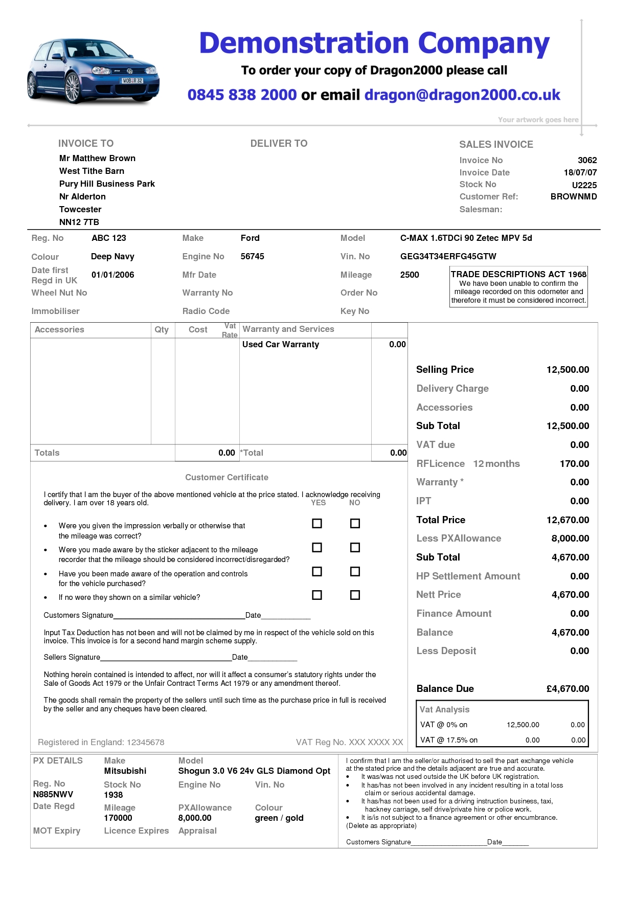 automotive invoice software free