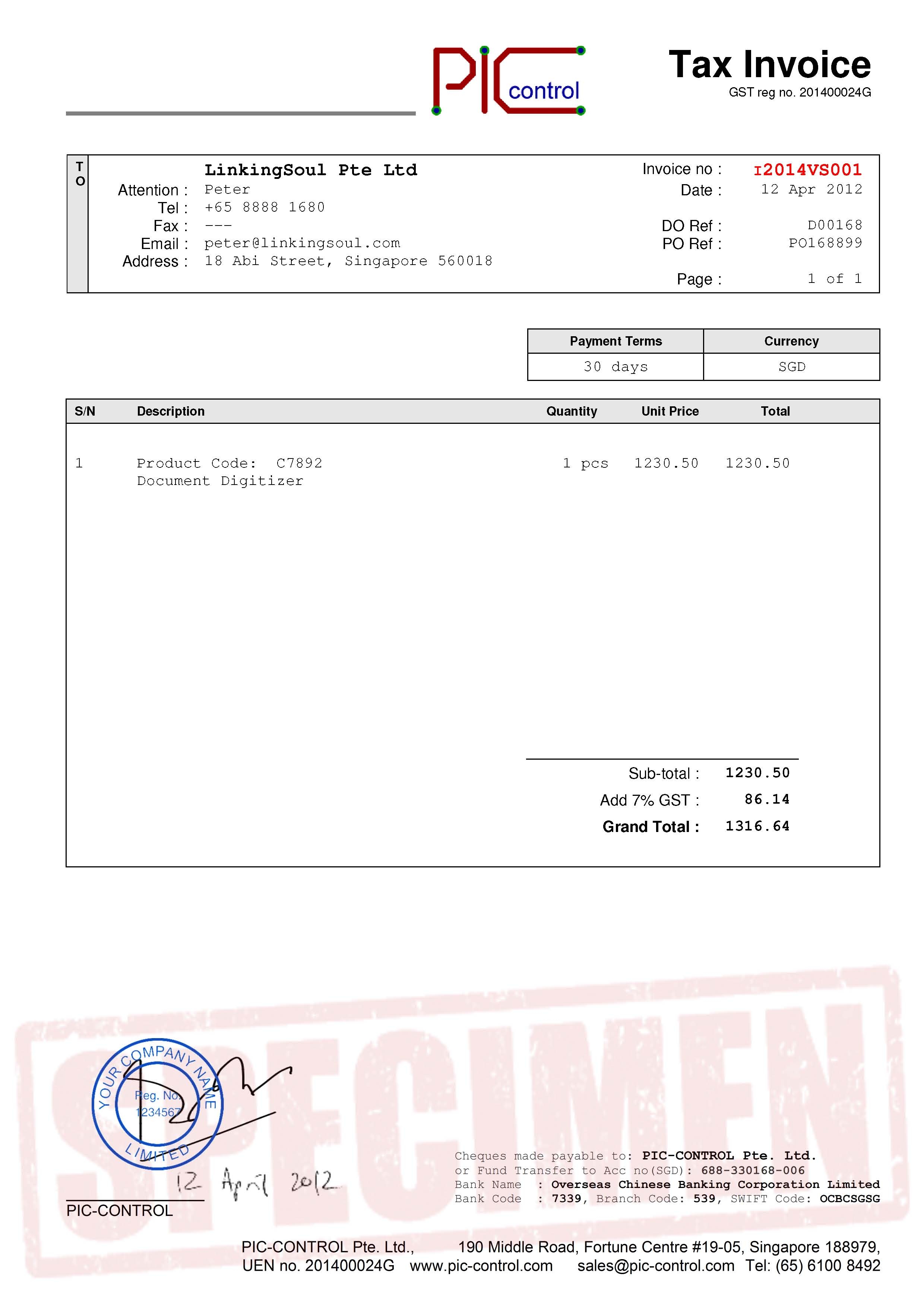 customer invoice template sample gst invoice sample invoice template malaysia gst tax 2480 X 3509