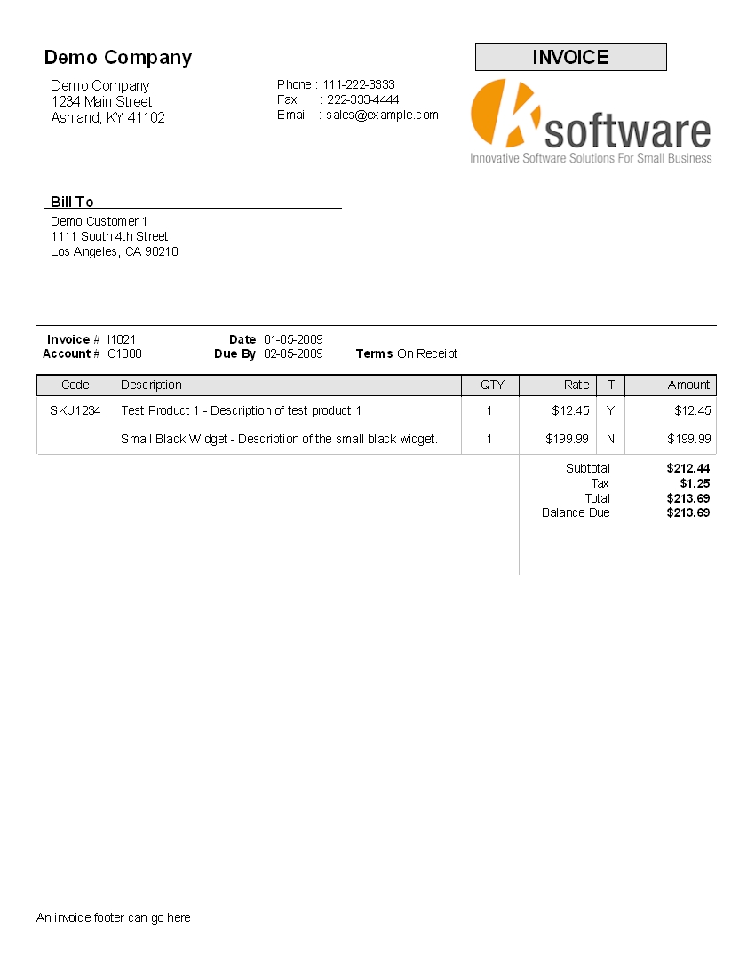 invoice template with payment terms