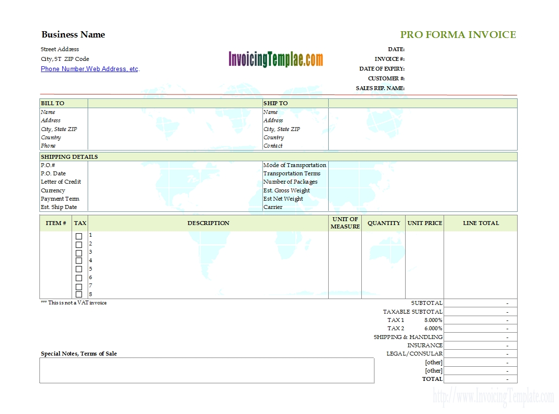 proforma invoice wiki proforma invoice templates 1148 X 850