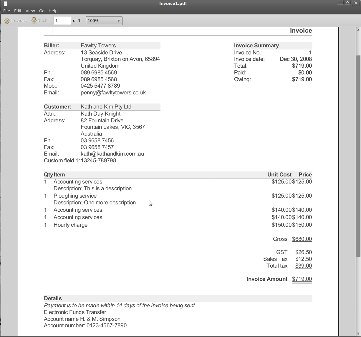 simple invoice software simple invoices full featured open source web based invoicing 1226 X 1146