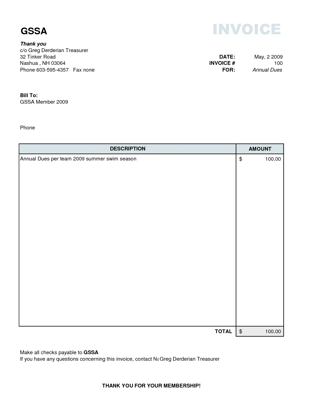 how to create bill in ms word