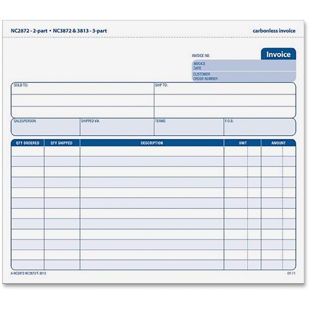 tops 3813 black image carbonless invoice forms 3 part carbonless carbonless invoice forms