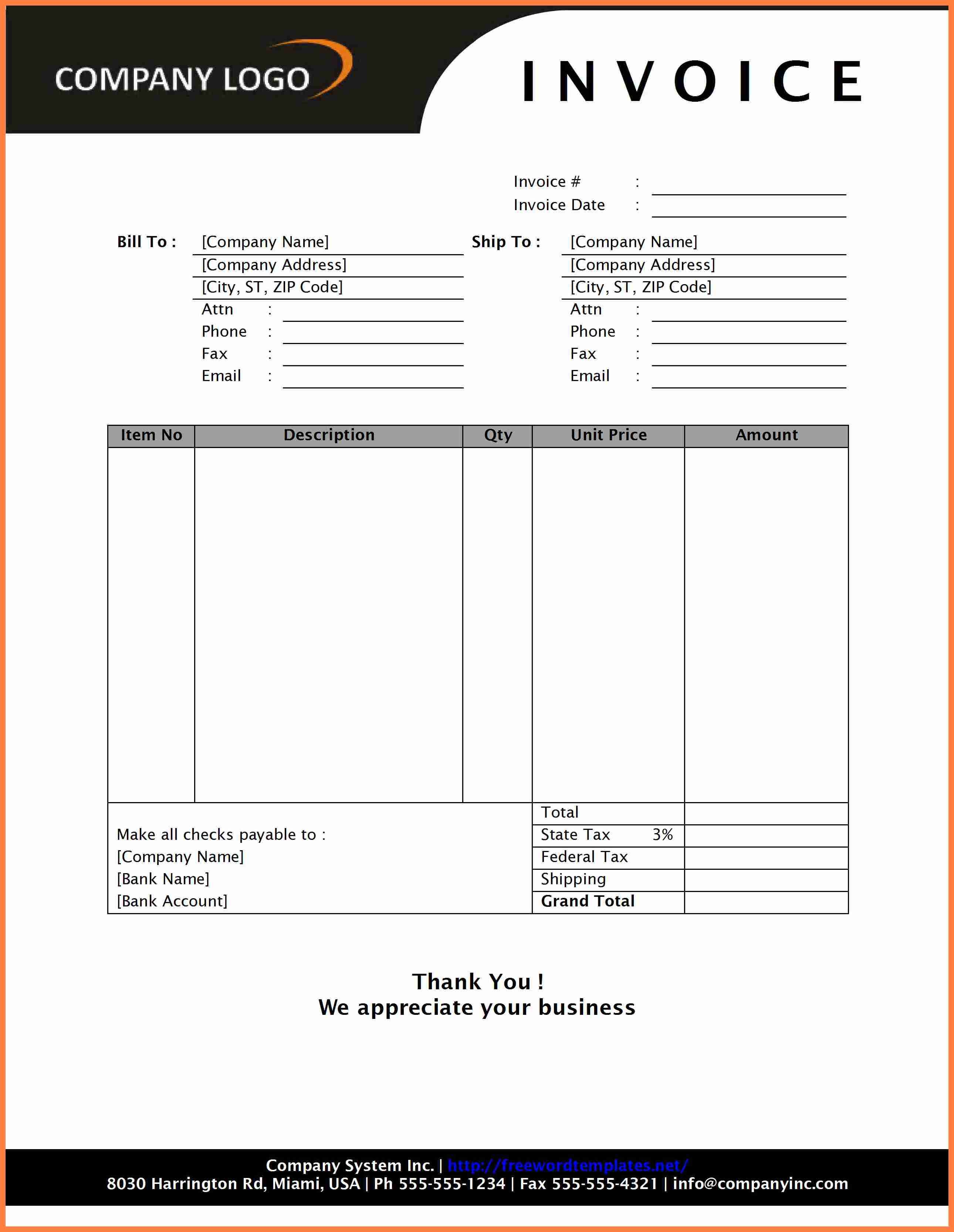 8 invoice format in word appointmentletters invoice format word
