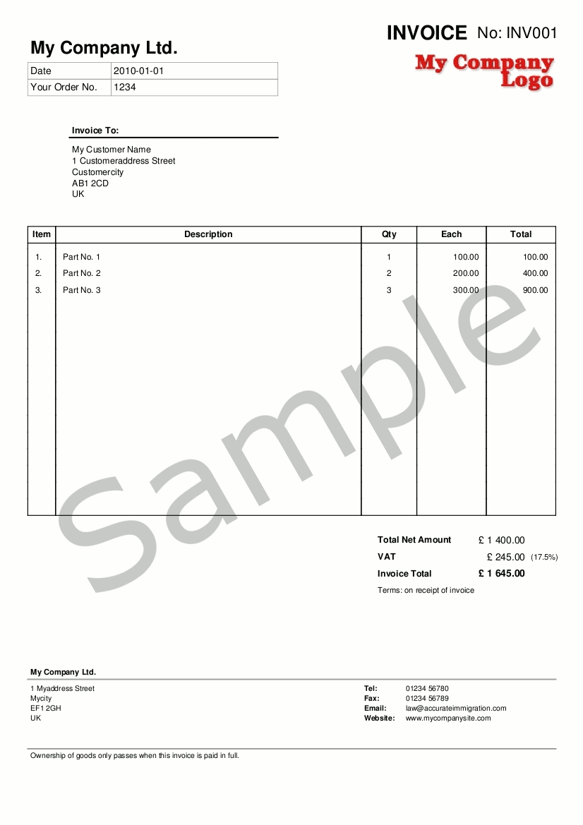 8 sample of invoice proposaltemplates samples of an invoice