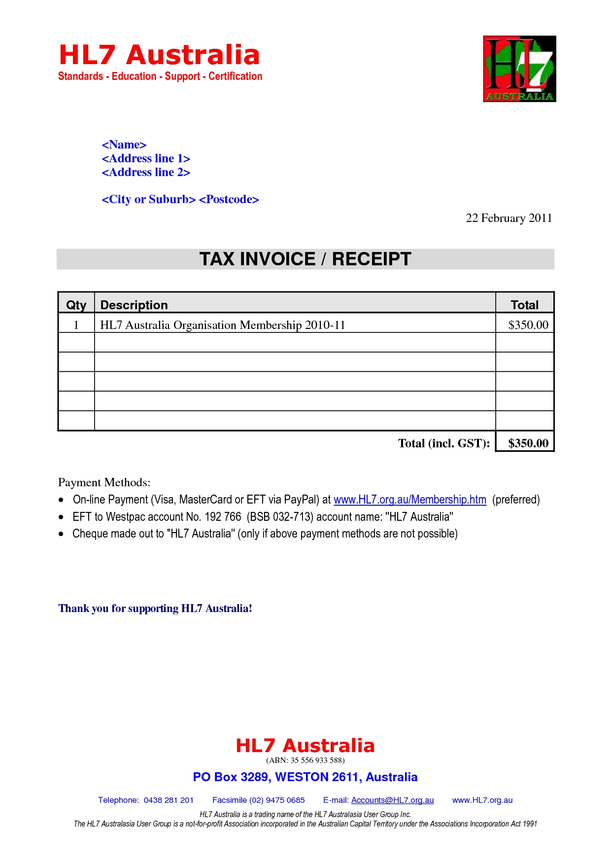 Australian Invoice Requirements * Invoice Template Ideas