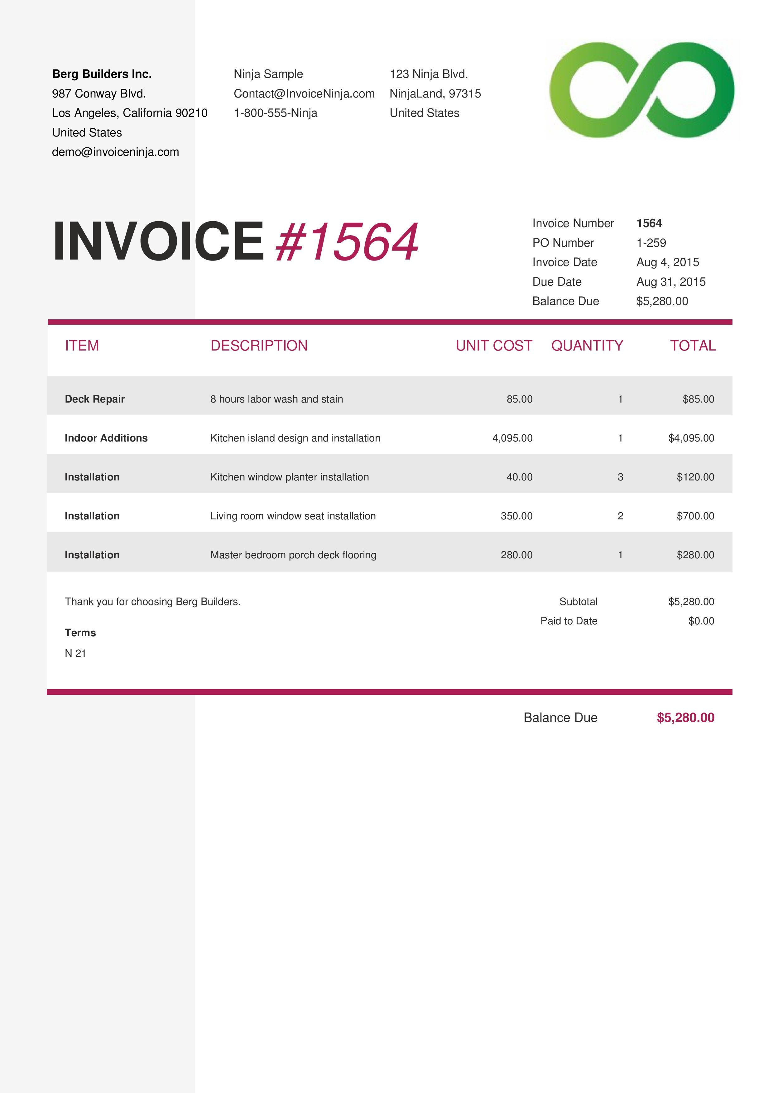 how to make a simple invoice