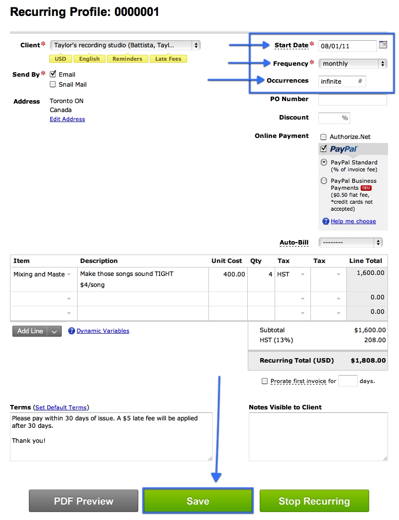 creating a invoice freshbooks invoices freshbooks cloud accounting use freshbooks 802 X 1044