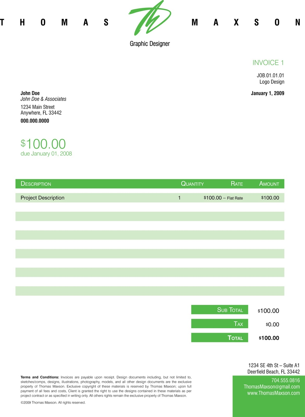 Freelance Invoice Sample * Invoice Template Ideas