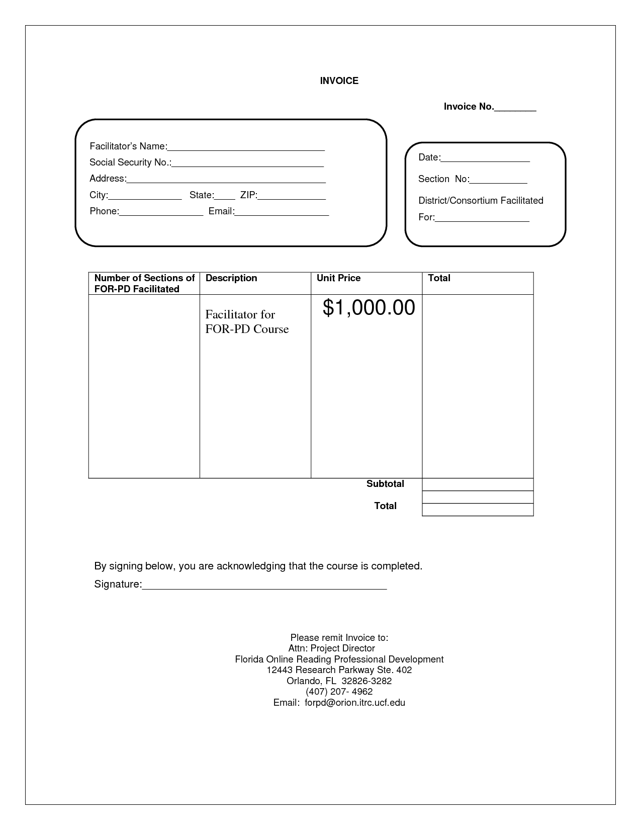 Printable Invoice Generator Invoice Template Ideas