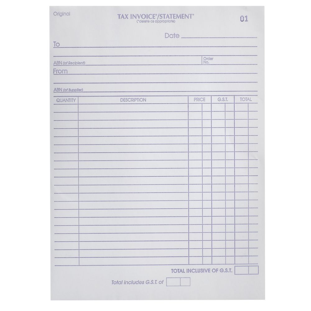 printable invoice book
