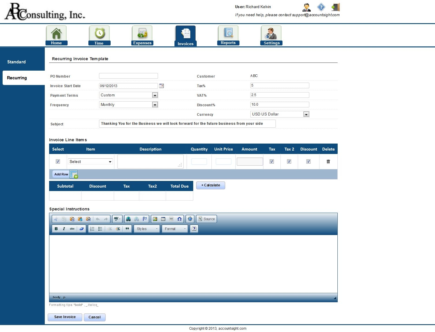 invoice generation software accountsight online invoice tracking software recurring invoices 1506 X 1147