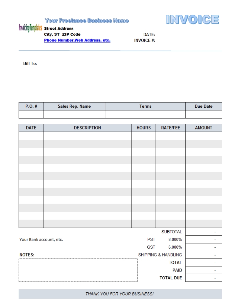 invoice template pdf editable invoice template ideas