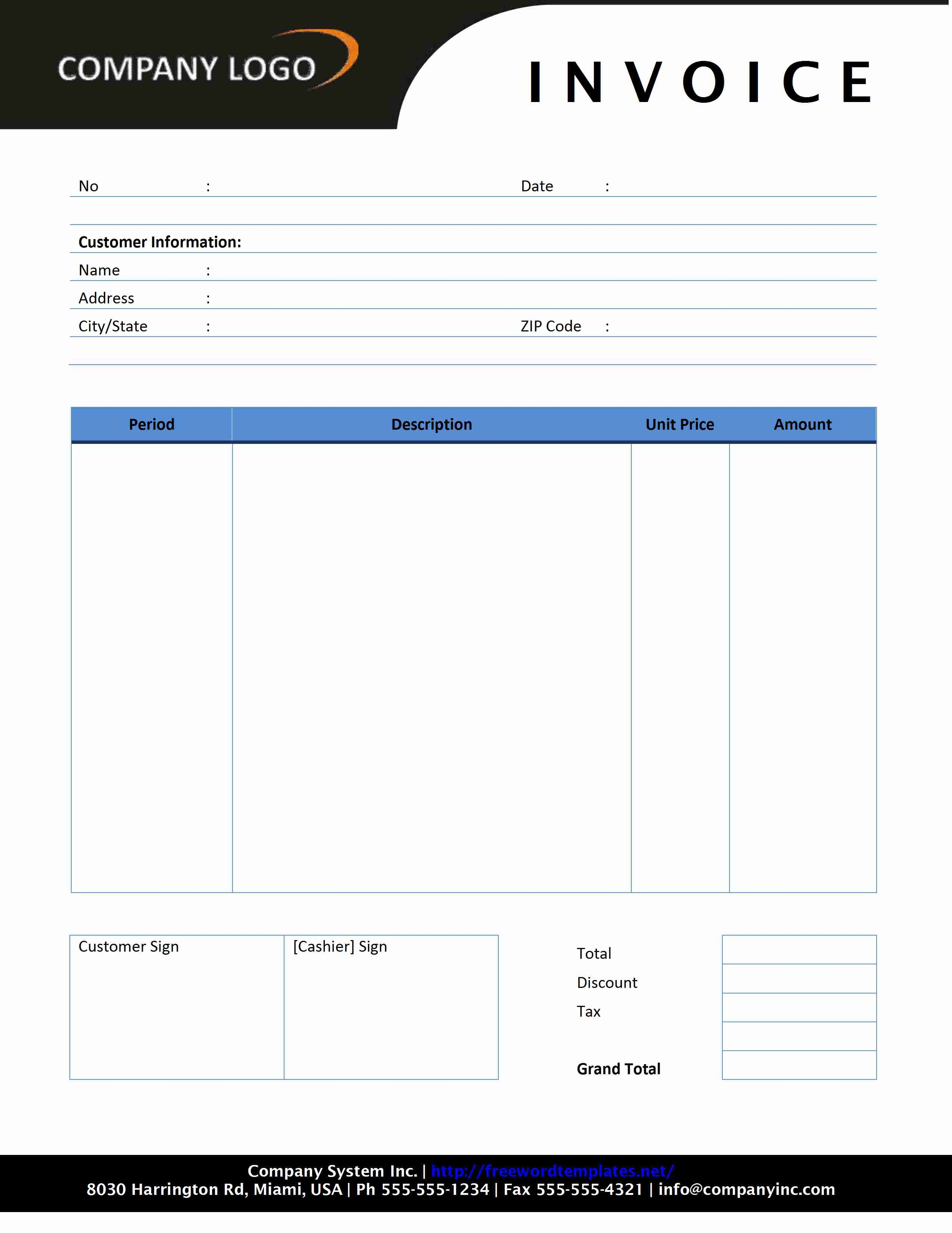 rental invoice sample invoice freewordtemplates 2550 X 3300