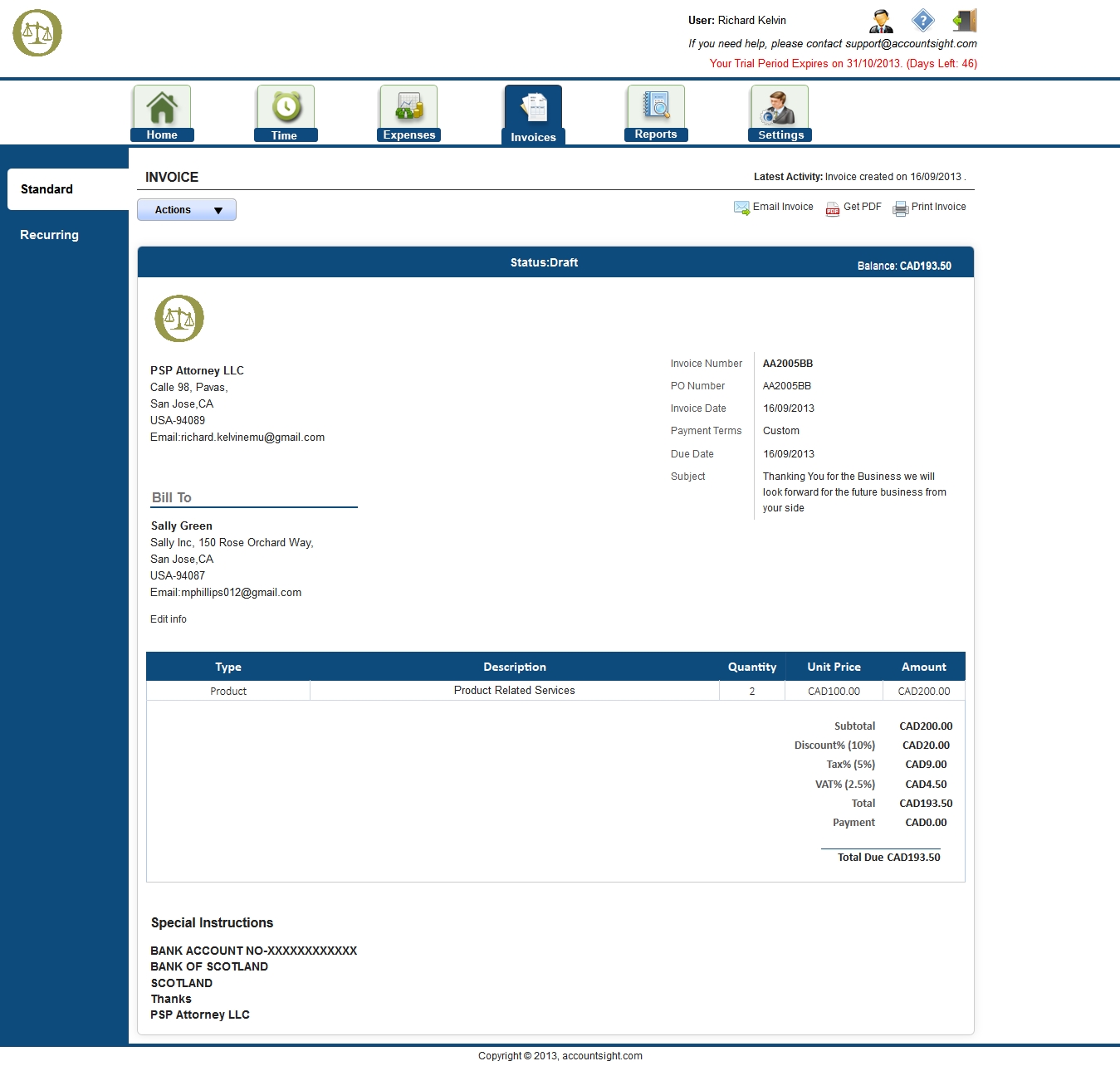 accountsight online invoice tracking software manual invoices invoice on line