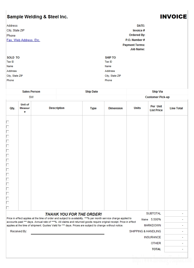 excel invoice template with database invoice number system with database 816 X 1126