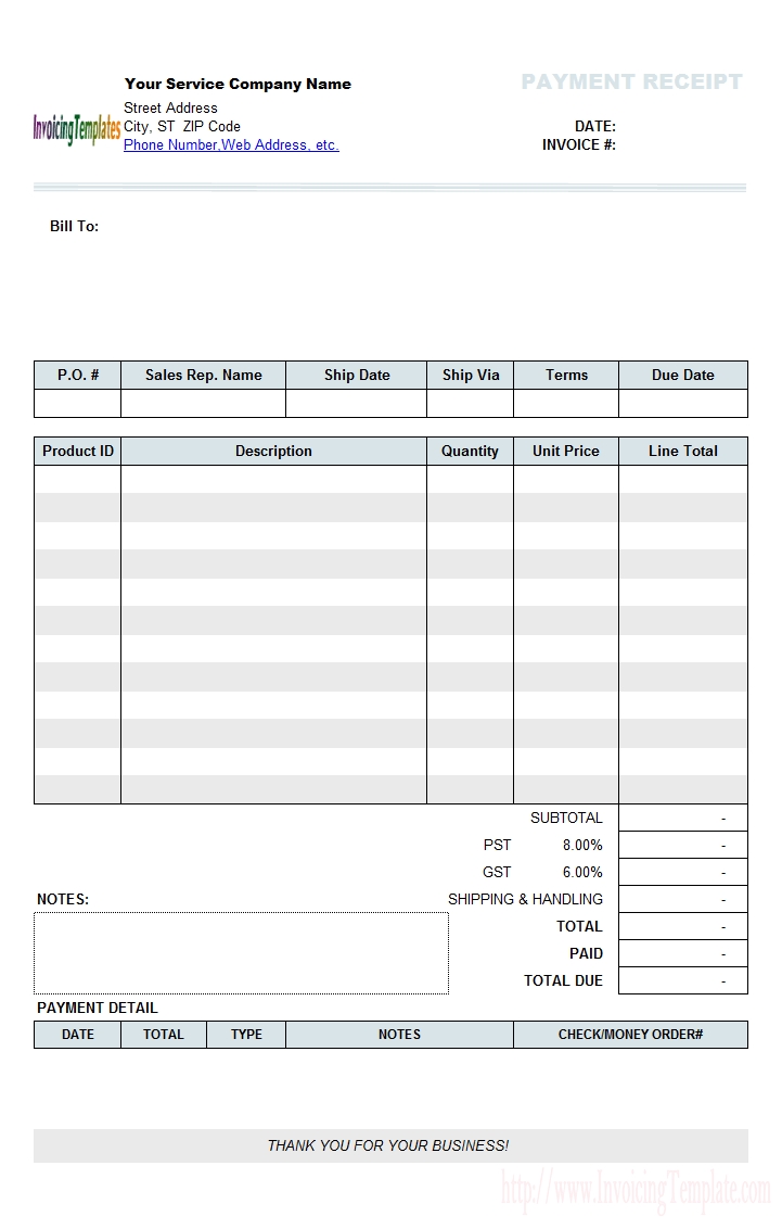 invoice template for word tax invoice receipt template