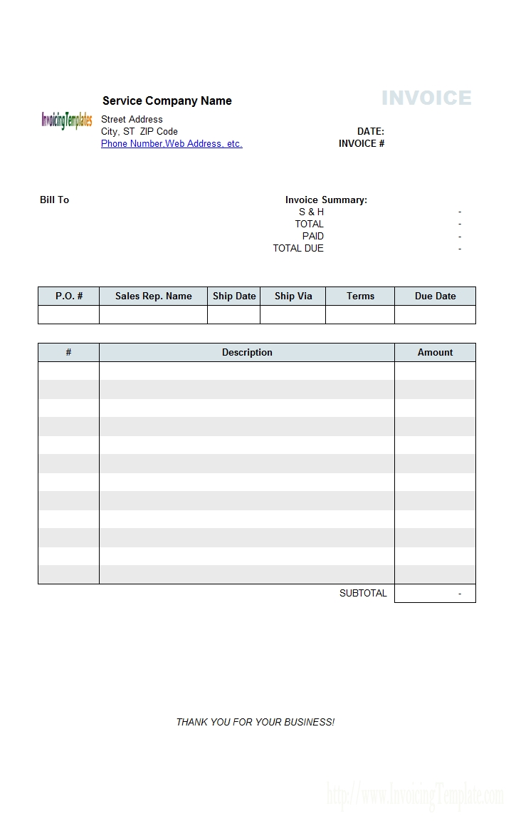 purchase order invoice template free engineering service billing sample 718 X 1152