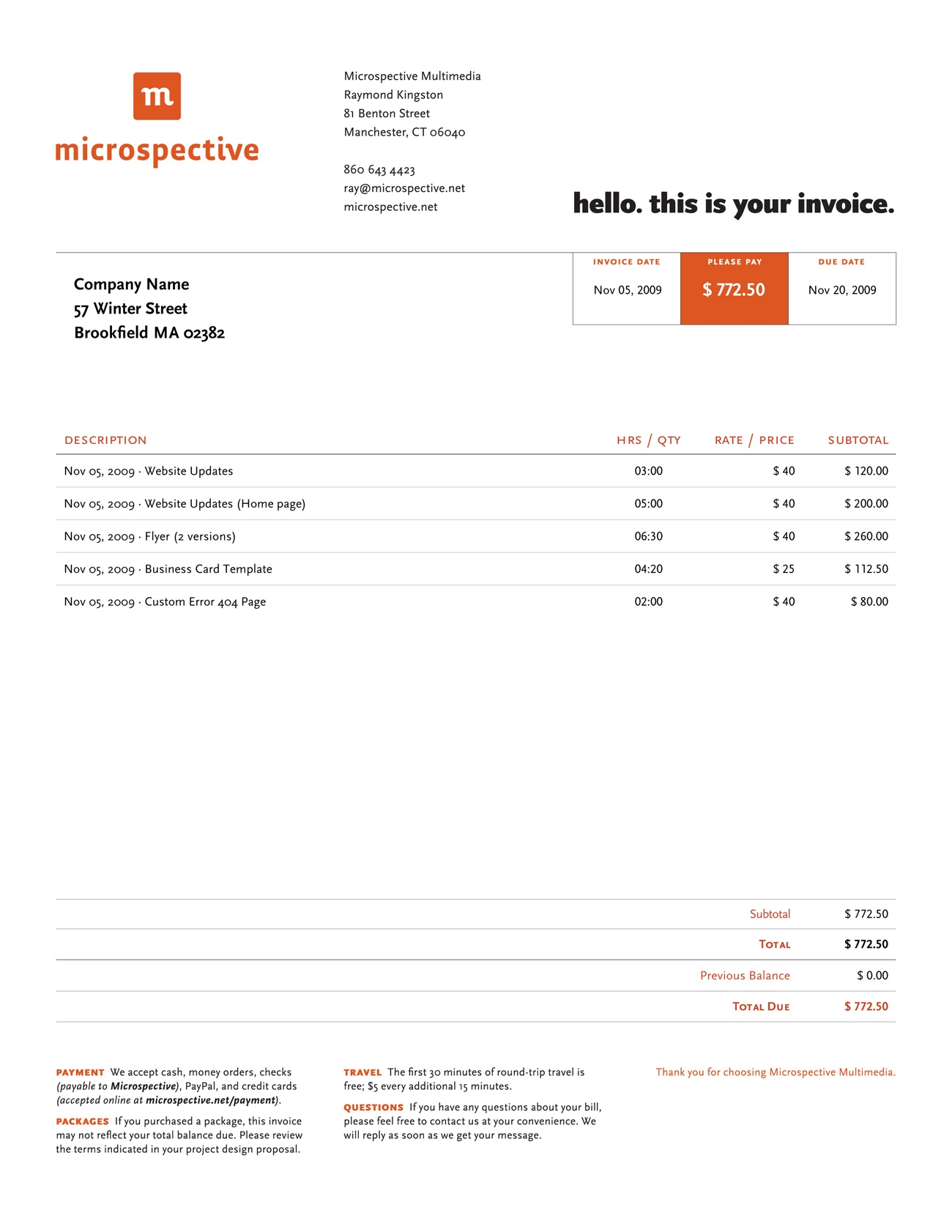 cool invoice designs invoice like a pro examples and best practices smashing magazine 1300 X 1682