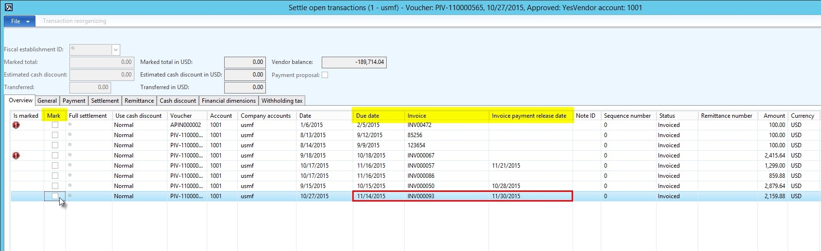 dynamics ax 2012 hold payment on individual invoice tridea vendor invoice processing