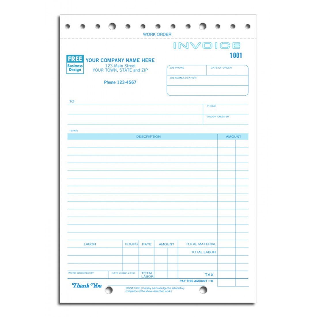invoice forms custom business invoice forms business order forms carbon copy invoices