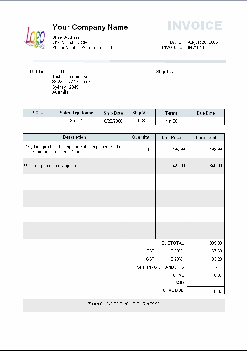 create invoice template in quickbooks