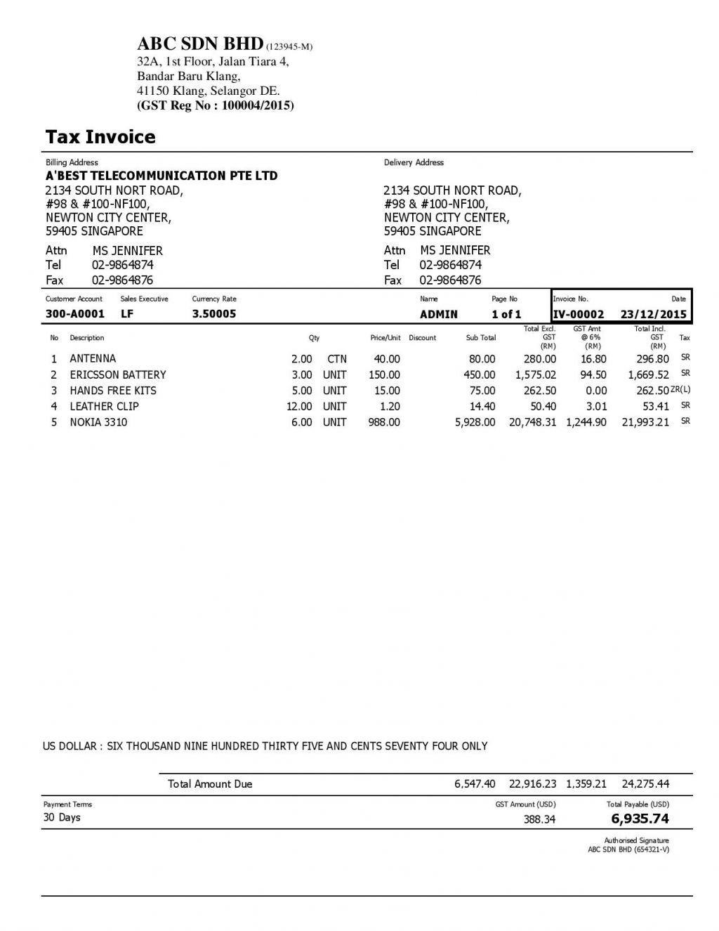 sample of tax invoice gst invoice format invoicegenerator 1024 X 1325