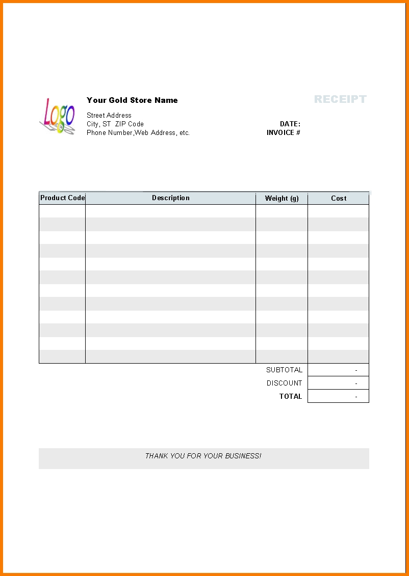 8 free printable invoice template receipt templates pages invoice templates free