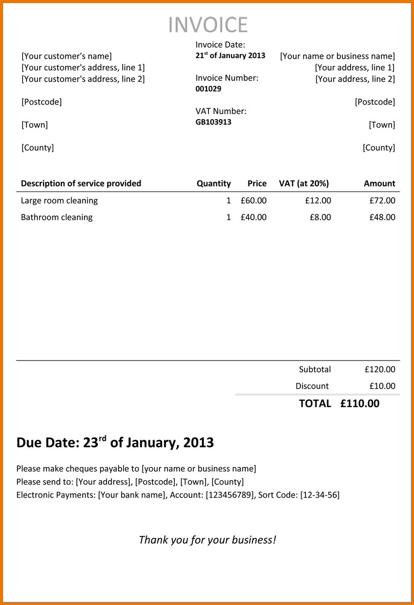 8 invoice template uk proposaltemplates example invoice uk