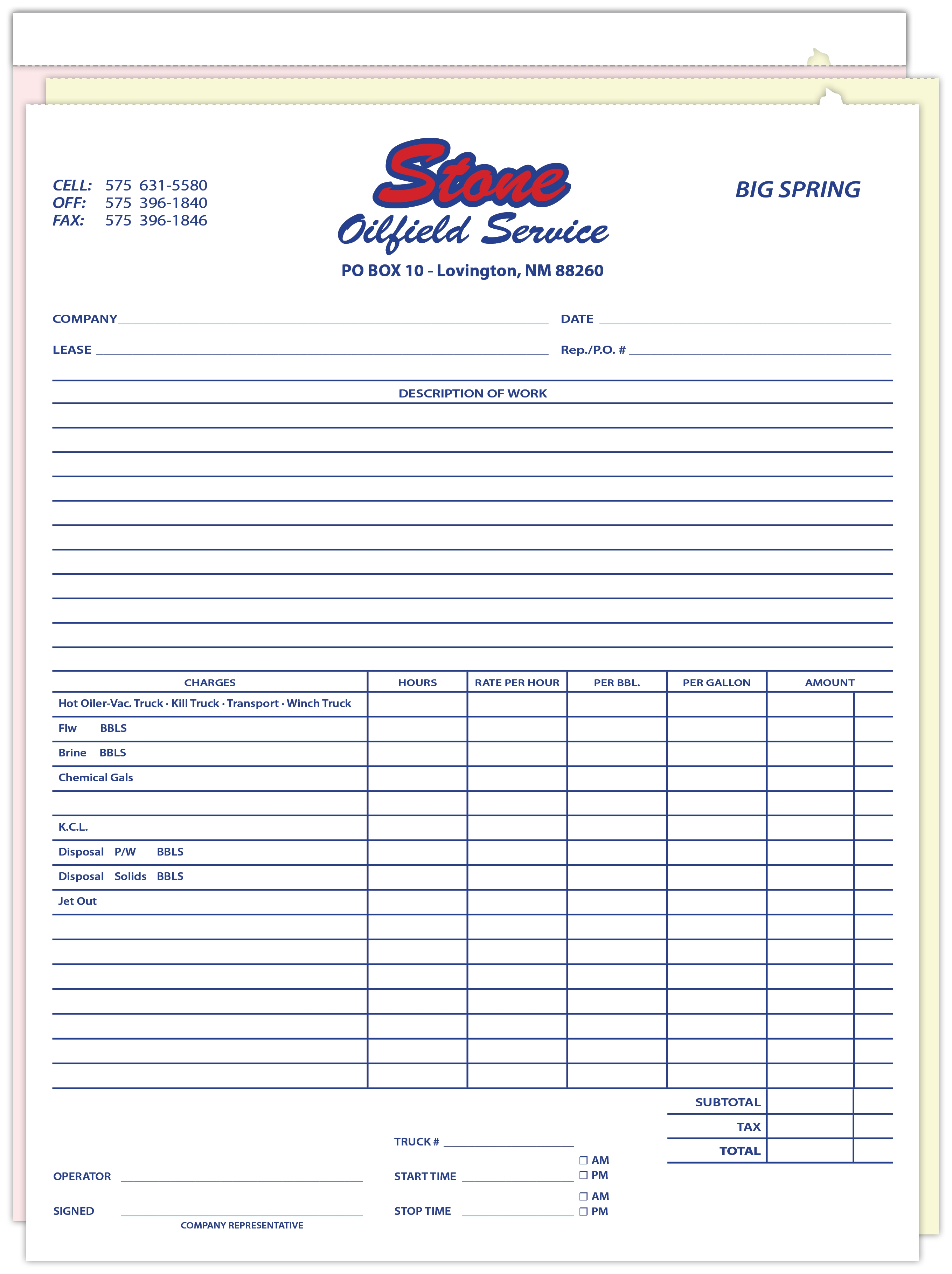 print custom invoices