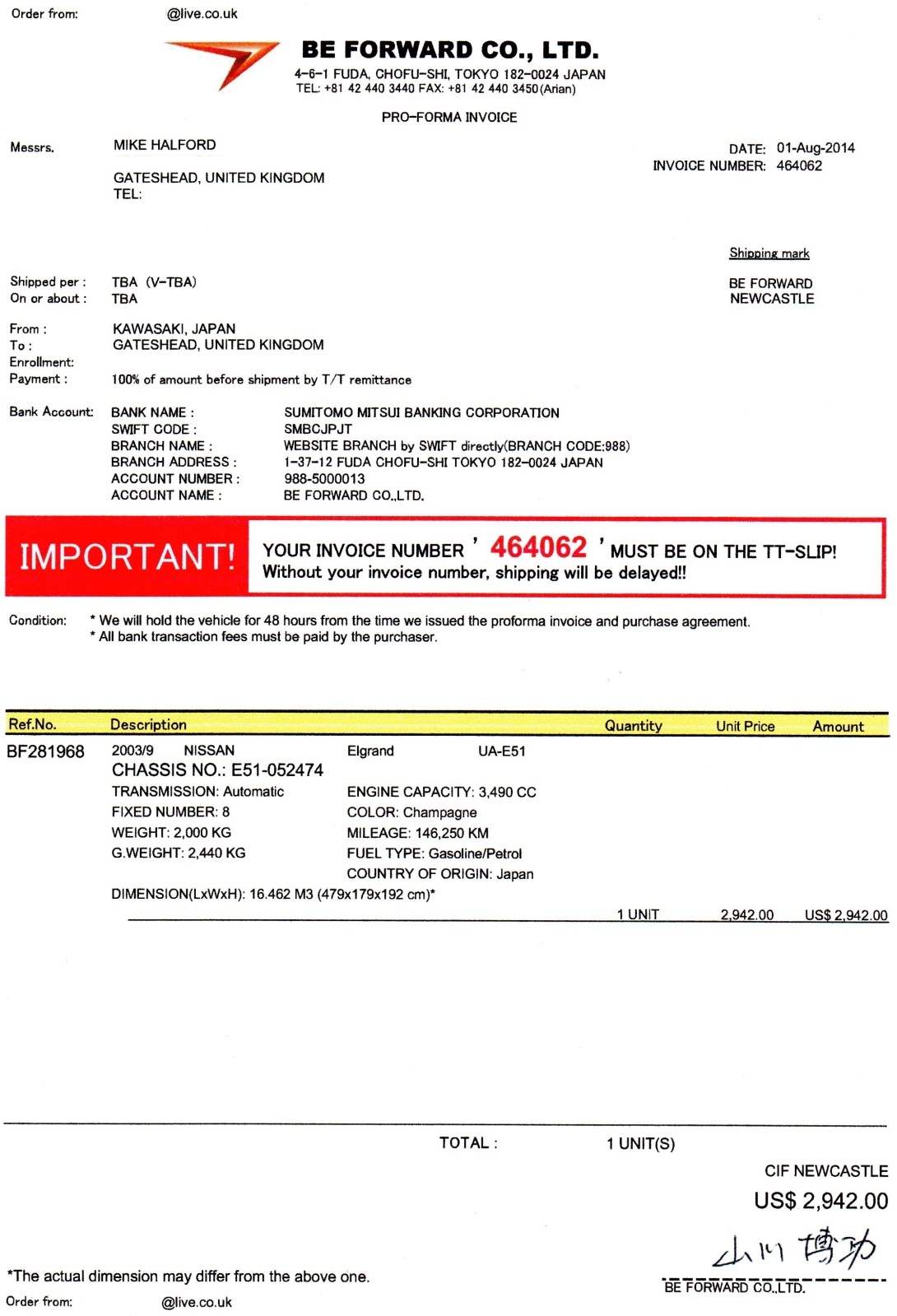 my import diary elgrandoc forum pi proforma invoice