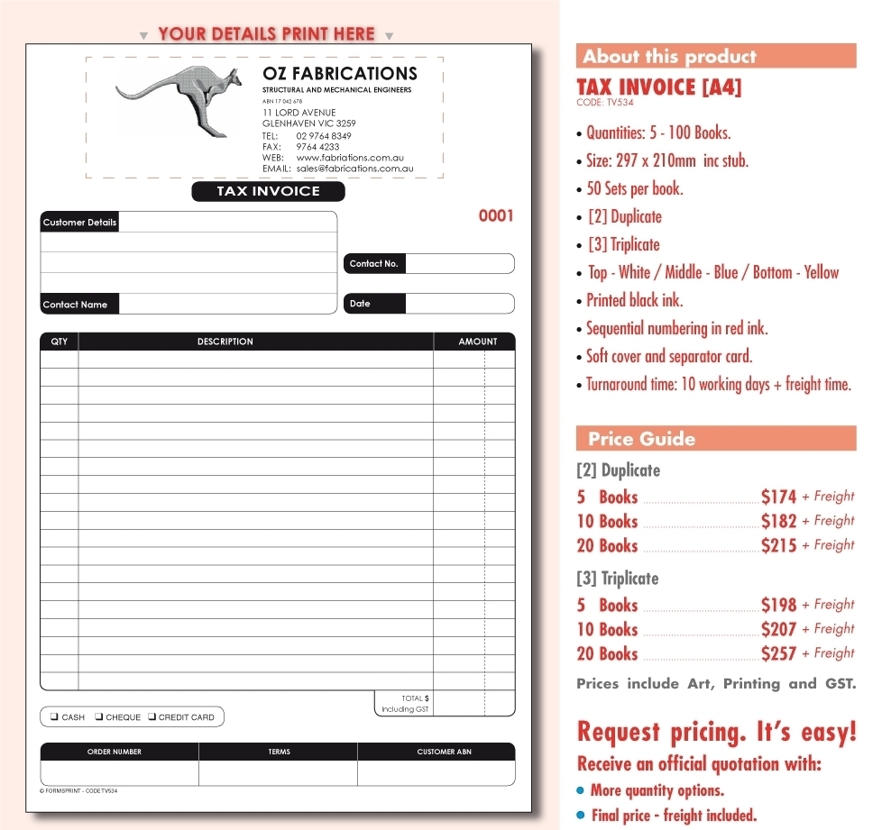 Free Printable Invoice Templates Australia