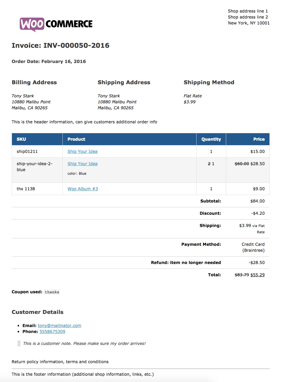 woocommerce print invoices amp packing lists woocommerce docs sample invoice number