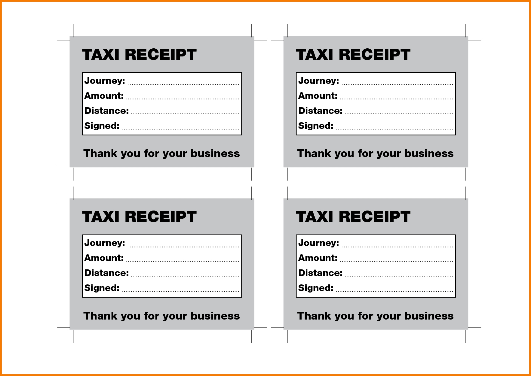 Singapore Taxi Receipt Template Premium Printable Receipt Templates
