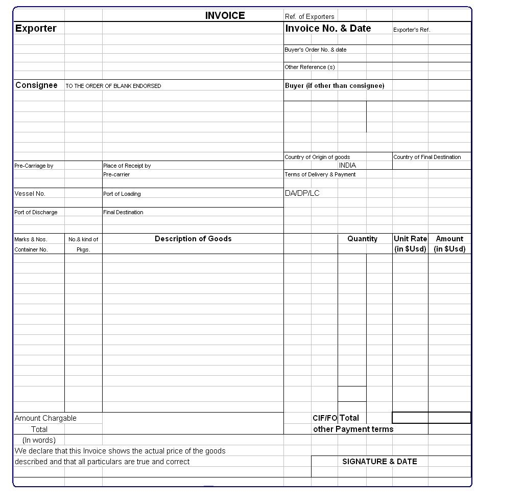 export import exim documentations export import business guide consular invoice format